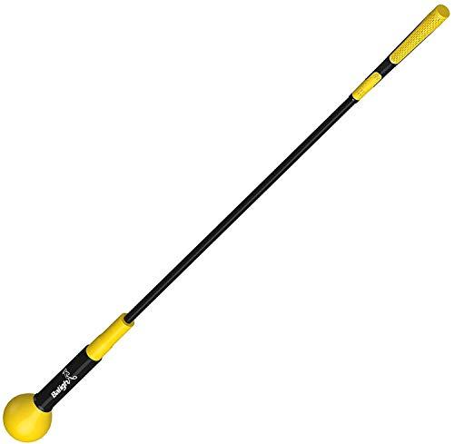 Balight Golf Swing Trainer Aid and Correction for Strength Grip Tempo & Flexibility Training Suit for Indoor Practice Chipping Hitting Golf Accessories (40 Inches, Yellow)
