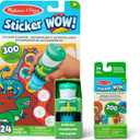 Melissa & Doug Sticker Wow! Dinosaur Bundle: 24-Page Activity Book, Refillable Sticker Stamper, Mini Pad, 500 Stickers, Arts and Crafts for Kids Ages 3+