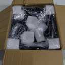 8 Pack Acrylic Risers for Display - Nesting Cubes Hollow Bottoms Stand - Black
