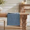 ZeeMart Burlap Style Farmhouse Table Runners 36 Inches Long, Blue Rustic Woven Dining Table Runner for Everyday Use, 14x36 Inches, Blue