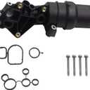 Engine Oil Filter Base Housing Assembly Compatible with Audi Volkswagen Vehicle TT Jetta Passat Beetle Golf Rabbit BORA Replaces 07K115397B 07K115397A 07K115397D