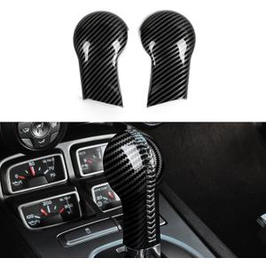 Car Sticker Gear Shift Knob Decal ABS Carbon Fiber Interior Trim Cover for Chevrolet Camaro ZL1 2010 2011 2012 2013 2014 2015 Accessories