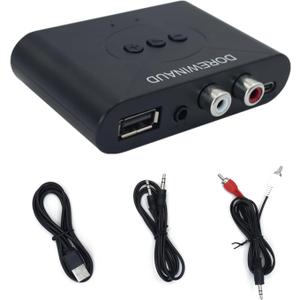 Bluetooth 5.3 Audio Receiver, Wireless Audio Receiver RCA Adapter for Stereo, USB Flash Drive/NFC One Key Connect/Car Speakers/Wireless Headphones Receiving Mode for Bluetooth Devices