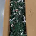 HOLLO STAR 9 ft Prelit Christmas Tree with 500 LED Lights, App Control, Slim Pencil Christmas Tree, Multi-Color RGBW Lights, 1426 Flocked Frosted Tips, Xmas Tree, 95 Pine Cones, for Home, Party