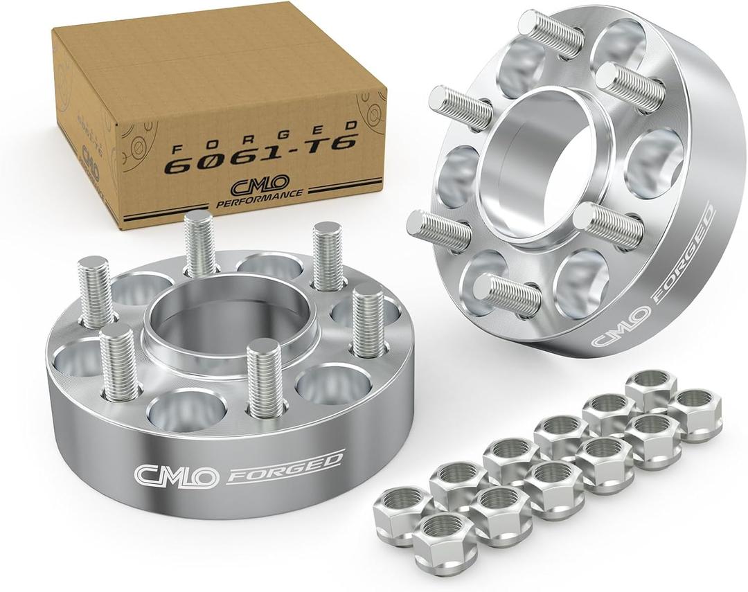 38mm (1.5 Inch) 6x139.7 Hubcentric Wheel Spacers - 6061-T6 Forged - Silver Anodized - 95.1mm Center Bore M14x1.5 - Fits 2022-2025 Toyota Tundra - 2-Piece Set - Custom made only