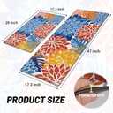 Arenarug Kitchen Mats for Floor 2PCS Cushioned Anti Fatigue Kitchen Mats Waterproof Non Slip Kitchen Mat Rug Set Comfort Foam Standing Mat for Sink, Laundry, Office,17.3" x 28" + 17.3" x 47", Red Blue