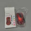 memzuoix 2.4G Wireless Mouse, 1400 DPI Mobile Optical Cordless Mouse with USB Receiver, Portable Computer Mice for Laptop, PC, Desktop, MacBook, 5 Buttons, Red