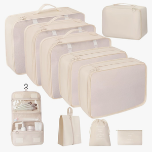 8 Pcs Set Packing Cubes - Travel Packing Organizers, Expandable Suitcase Organizer, Luggage Organizer Bags