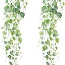 Green Plant Vine Wall Sticker - Evergreen Ivy Leaves for Bedroom & Living Room