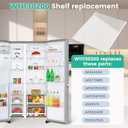 W11130200 Glass Shelf Refrigerator, Size 17.5" X 13", W11130200 Glass Shelf fit for Whirlpool WRS571CIDM00, WRS571CIHZ00, WRS571CIHW04, WRS321CDBM00