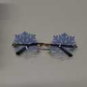 BESTOYARD 3 Pcs Snowflake Sunglasses Snowflake Shape Rimless Sunglasses Glasses for Kids Party Snowflakes Sunglass Kids Sunglasses Kid Sunglasses Party Sunglasses Metal Child Prom Clothing