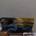 Mattel Jurassic World Mega Destroyers Dinosaur Action Figure, Carcharodontosaurus Blue Dino Toy with Attack Motion & Breakaway Accessory