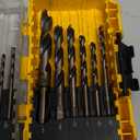 DEWALT Drill Bit Set, 3-Flats Shank,14-Piece, 135 Degree Split Point, for Plastic, Wood and Metal (DWA1184)