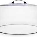 Carlisle Food Service Products Cake Cover Round Cover for Catering, Kitchen, Restaurant, Plastic, 12 Inches, Clear