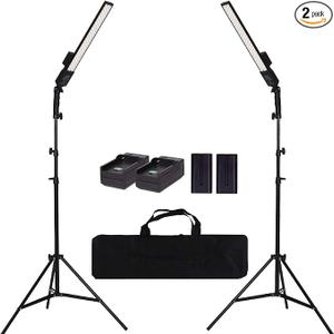 Battery Powered Photography Light Outdoor Portable Handheld Wand
LED Video Light Stick Dimmable 2800K-5500K Photo Studio Light Kit with NP-F970 Li-ion Battery and Stand for Portrait, YouTube