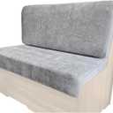 Dulepax RV Dinette Booth Cushions with Memory FoamReplacement Camper CushionsDinette Seat for Camper TrailerRV Dinette Seat Including 1 Backrest & 1 Bench,RV Sofa,RV Couch,Grey,44inch.