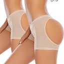 Dulchany Women Butt Lifter Shapewear Body Shaper Hip Enhancer Control Panties Seamless Butt Lifter Boy Shorts (Beige, XL)