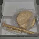 Wooden Paper Towel Holder Countertop, Paper Towel Holder Stand Natural Wood Dia 7" Large Round Base Roll Organizer for Kitchen Bathroom Dining Table Home (ZJ281Y)