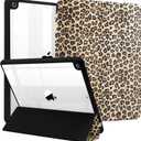 MrARTIST for iPad 9th/8th/7th Generation Case - Tablet Case Cute for Women Girls Girly Kawaii Aesthetic Preppy Kawaii Chic Cool Design for Apple Tablet Cover with Pencil Holder, Leopard Print