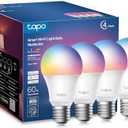 Tapo TP-Link Smart Light Bulbs, 16M Colors RGBW, Dimmable, Compatible with Alexa and Google Home, A19, 60W Equivalent, 800LM CRI>90, 2.4GHz WiFi only, No Hub Required, L530E(3Pack)