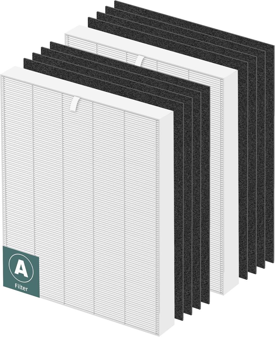 115115 HEPA Replacement Filter A for Winix Plasmawave Air Purifier C535 5300 5300-2 6300 6300-2 P300 AM90 C909 9800,2 x True HEPA Size 21 Filters + 8 x Carbon Pre-Filters