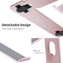 SOUNDANCE Laptop Stand, Aluminum Computer Riser, Ergonomic Laptops Elevator for Desk, Metal Holder Compatible with 10 to 15.6 Inches Notebook Computer, Gold Pink