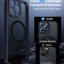Magnetic for iPhone 14 Pro Max Case,Upgraded [Full Camera Protection][Compatible with Magsafe][Military Grade Protection]Shockproof Slim Translucent Matte Phone Case for iPhone 14 Pro Max,Black