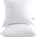 HITO 18x18 Pillow Inserts (Set of 1)- 100% Cotton Covering Down Alternative Throw Pillows White for Couch Bed Sofa