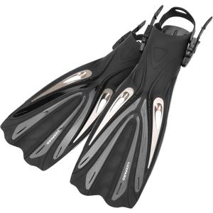 LUXPARD Diving Fins, Powerful Efficient Open Heel Scuba Diving Fins, Flippers for Snorkeling and Freediving with Adjustable Buckles (S/M | US Man 4.5-8.5 | Woman 5.5-9.5 | EU 38-42)