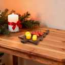PRETYZOOM Christmas Tree Charcuterie Board, 9.4x15'' Holiday Wooden Cutting Board, Reusable Appetizer Food Serving Platter, Cheeseboard, Sushi Serving Tray Christmas Kitchen Decor