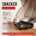 Li & Zhao Universal Stroller Snack Tray Attachment - Universal Snack for Cloud Cup Holder Stroller Tray Attachment Plastic Accessories for Baby,Toddler(Black)