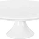 Kootek White Cake Stand, 10 x 10 Inches Porcelain Cake Plate Cake Pedestal Stand Display Dessert Stand for Party, Wedding, Birthday, Baby Shower