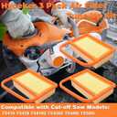 TS410 TS420 Air Filters,3 Tune Up Kit for Stihl TS410 TS420 TS410Z TS420Z TS480i TS500i Concrete Cut Off Saw Air Filter & Pre Filter Set 4238 140 4401 4238-140-4404