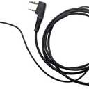 Caroo D Shape Earpiece Headset with Mic PTT Compatible with Baofeng UV-5R BF-888S BF-F8HP BF-F9 UV-82 UV-82HP UV-82C Kenwood TK-2107 TK-3107 Walkie Talkies Two Way Radio 2 pin