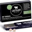 LactoJoy Lactase Pills 14,500 I 80 Pieces I Powerful Lactase Enzymes for Lactose Intolerance I Ultra Pure Lactase for Improved Digestion I No Silicon Dioxide, No Artificial Flavors, No Sucralose