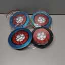 Partsam 4" Inch Round Led Trailer Taillights Stop Brake Lights Running Red and Amber Parking and Turn Signal Lights, Sealed Double Color Round Led Lights w/Stainless Steel Rings Flange Mount (4Pack)