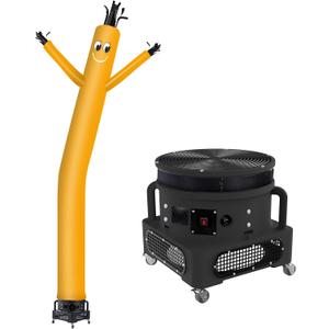 MOUNTO 20ft Air Inflatable Tube Guy Puppet Dancing Man with 1HP Blower Complete Set (Yellow)