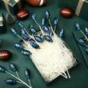 6 Pcs Cowboys Football Picks Decoration Christmas Tree Picks Team Friendship Football Table Toppers Decorative Sticks for Sports Game Day Dallas Fan Cowboys Party Birthday Vase Filler Craft Wreath
