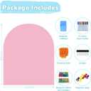 Magnetic Wall Decal for Kids 40x32 Inch Self Adhesive Magnet Arch Chalkboard for Wall Pink Chalkboard Contact Paper Peel and Stick with Letters and 12 Color Liquid Chalk for School Playroom