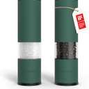 LARS NYSM Salt and Pepper Grinder Set 2 pieces I Salt Pepper Mill with Adjustable Ceramic Grinder I Design Spice Grinder Set Manual (Pine Green)