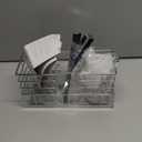 iDesign Countertop or Over-The-Cabinet Hair Tool Organizer - Clear/Chrome