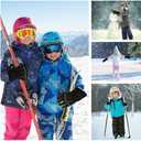 Kids Snow Gloves for Skiing Kids Mitten Winter Waterproof Girls and Boys Snow Gloves for Winter Cold Weather (3-6 years old, Black)