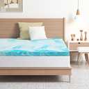 EGOHOME Topper 2 Inch Full Memory Foam Mattress Topper, Gel Foam Mattress Topper for Pressure Relief, Ventilated Design Bed Topper in a Box, CertiPUR-US Certified, 54"75", Medium