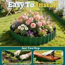 6''x30FT Corrugated Garden Edging, Durable Plastic Landscape Border for Flower Beds, Garden, Lawn and Landscape Edging (Green)
