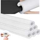 Hanaive 4 Pcs Jumbo Pool Foam Noodles Bulk 40 Inch x 4.1 Inch Large Swimming Noodles Tube Hollow Core Swim Noodle for Floating Craft Projects Pre Slit Clamp Protection Padding Bumper (White)