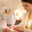 Magnetic Positioning Quilting Light, Sewing Light Seam Guide for Straight Stitching, Adjustable Quilting Light for Sewing Machine, Hands-Free Precision Quilting Aid Tool (Cross Lights)