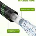 100ft Garden Hose, Non-Expandable Water Hose with 8 Function Spray Nozzle, Lightweight, Knik-Free, Burst-Resistant, Durable & Flexible 3/4" Garden Hose for Lawn, House Cleaning, Car Washing