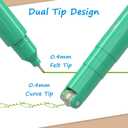 AECHY 18PCS Curve Highlighter Pen Set, Dual Tip Marker Pens with 18 Different Curve Shapes & 18 Colors Mark Lines, Aesthetic Curve Marker Highlighter for Journal Planner School Supplies