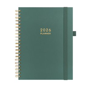 And Per Se 2026 Planner, A4 Size-Daily, Weekly & 18-Monthly Planner, Daily Schedule, Monthly Tabs, 100 GSM Thick Paper(Green)