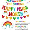 Happy Pride Month Banner LGBTQ+ Decoration Rainbow Party Decor Peace Love Pride Hope Diversity Equality Queer History Celebration Party Supplies